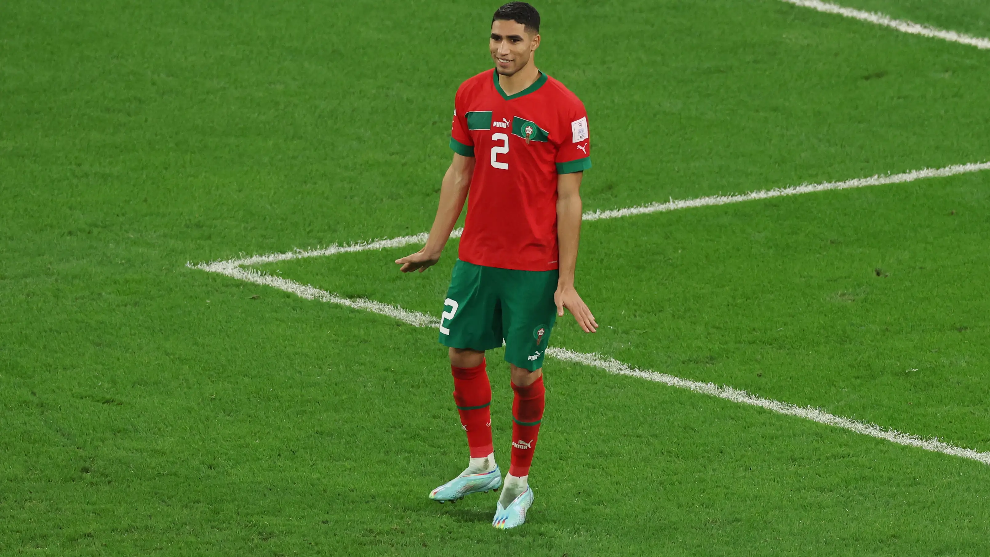 Achraf Hakimi celebra su gol a lo Panenka Achraf Hakimi celebra su gol a lo Panenka