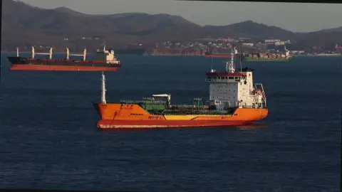 Imagen de archivo de un buque Imagen de uno de los buques varados