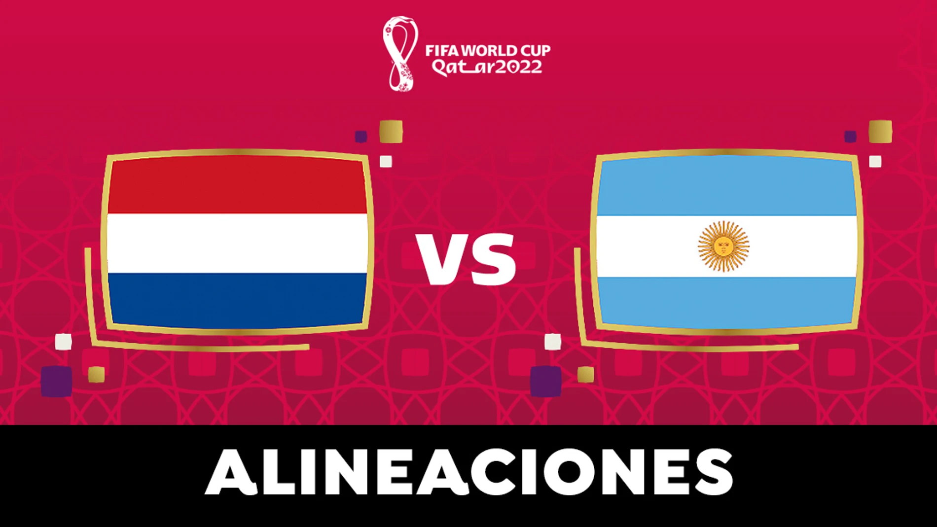 oficiales de Argentina Países Bajos hoy en de cuartos de final del Mundial de Qatar