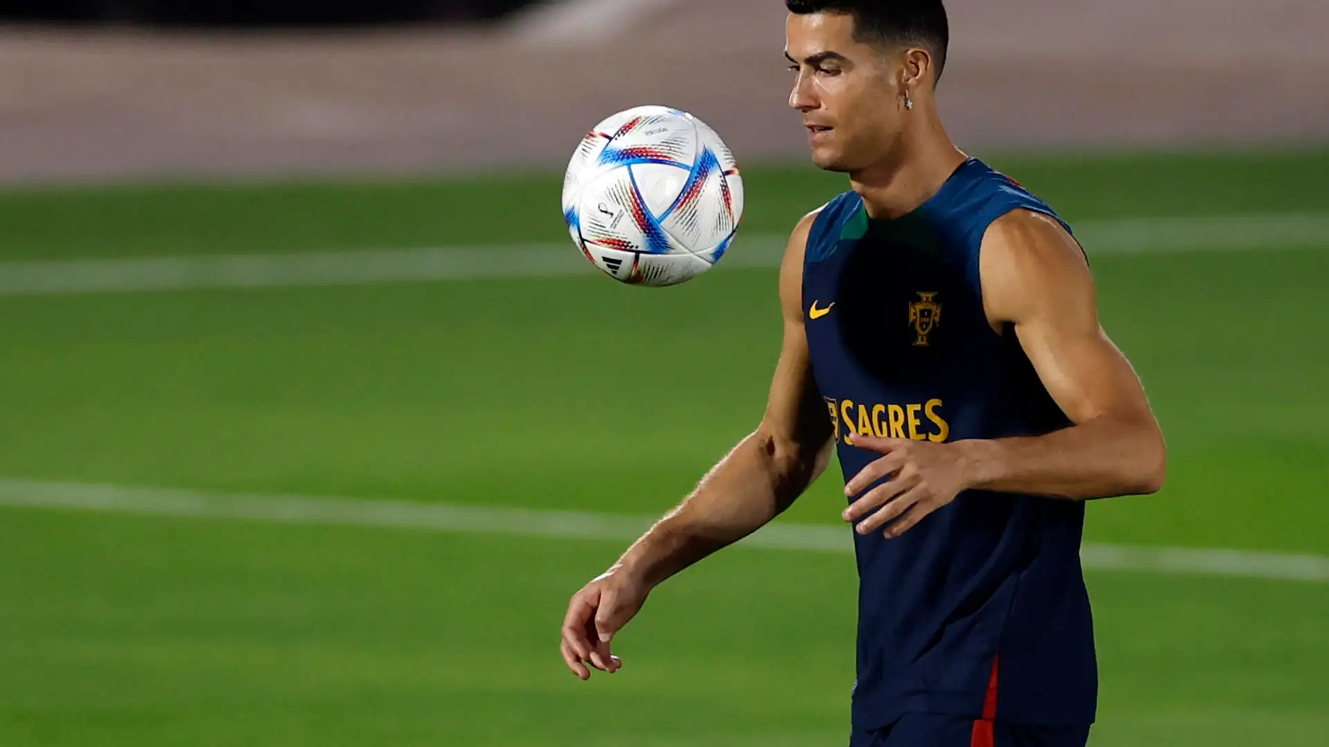 Cristiano Ronaldo durante el entrenamiento de Portugal Cristiano Ronaldo durante el entrenamiento de Portugal