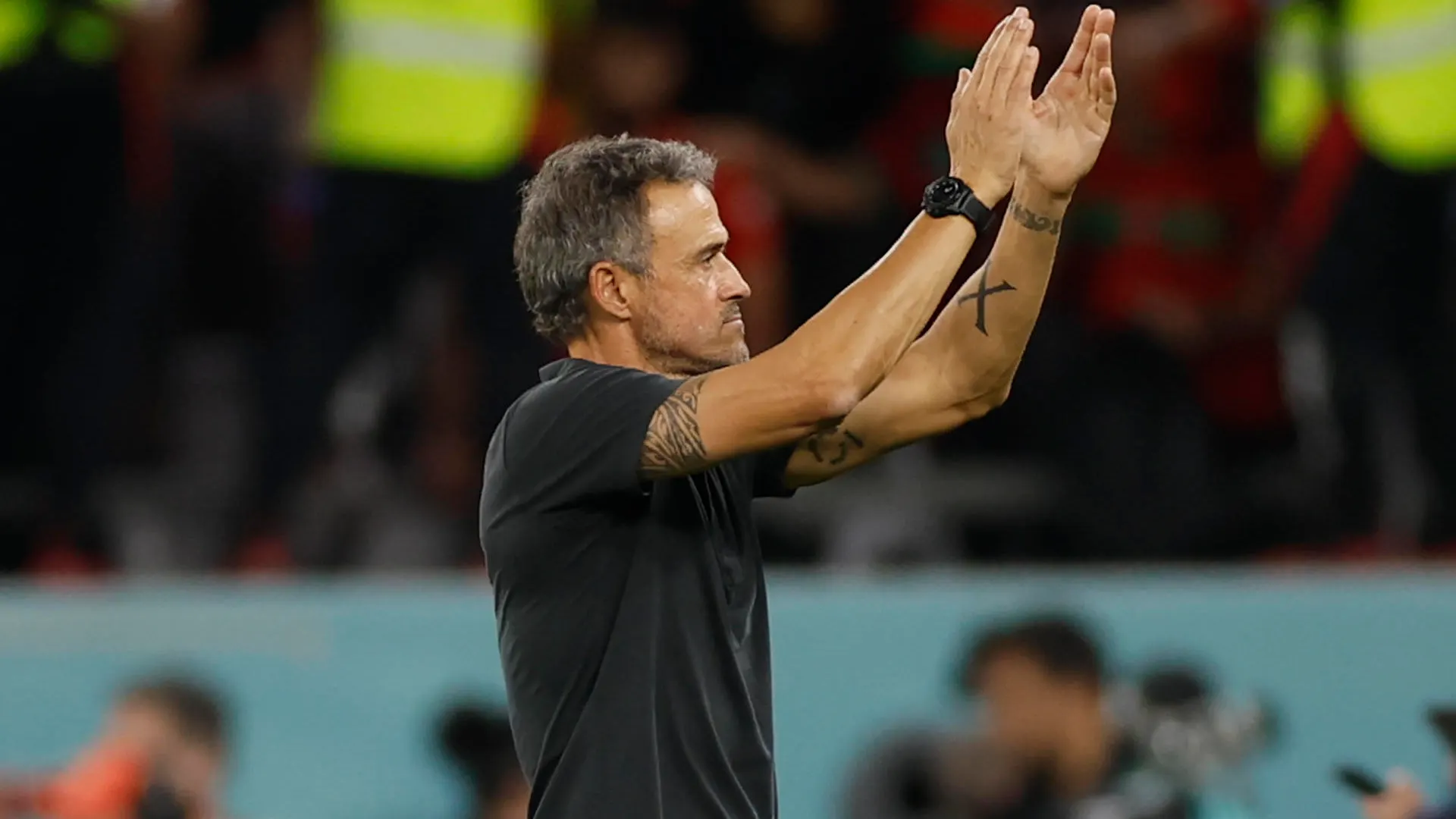 Luis Enrique en su &uacute;ltimo partido como seleccionador