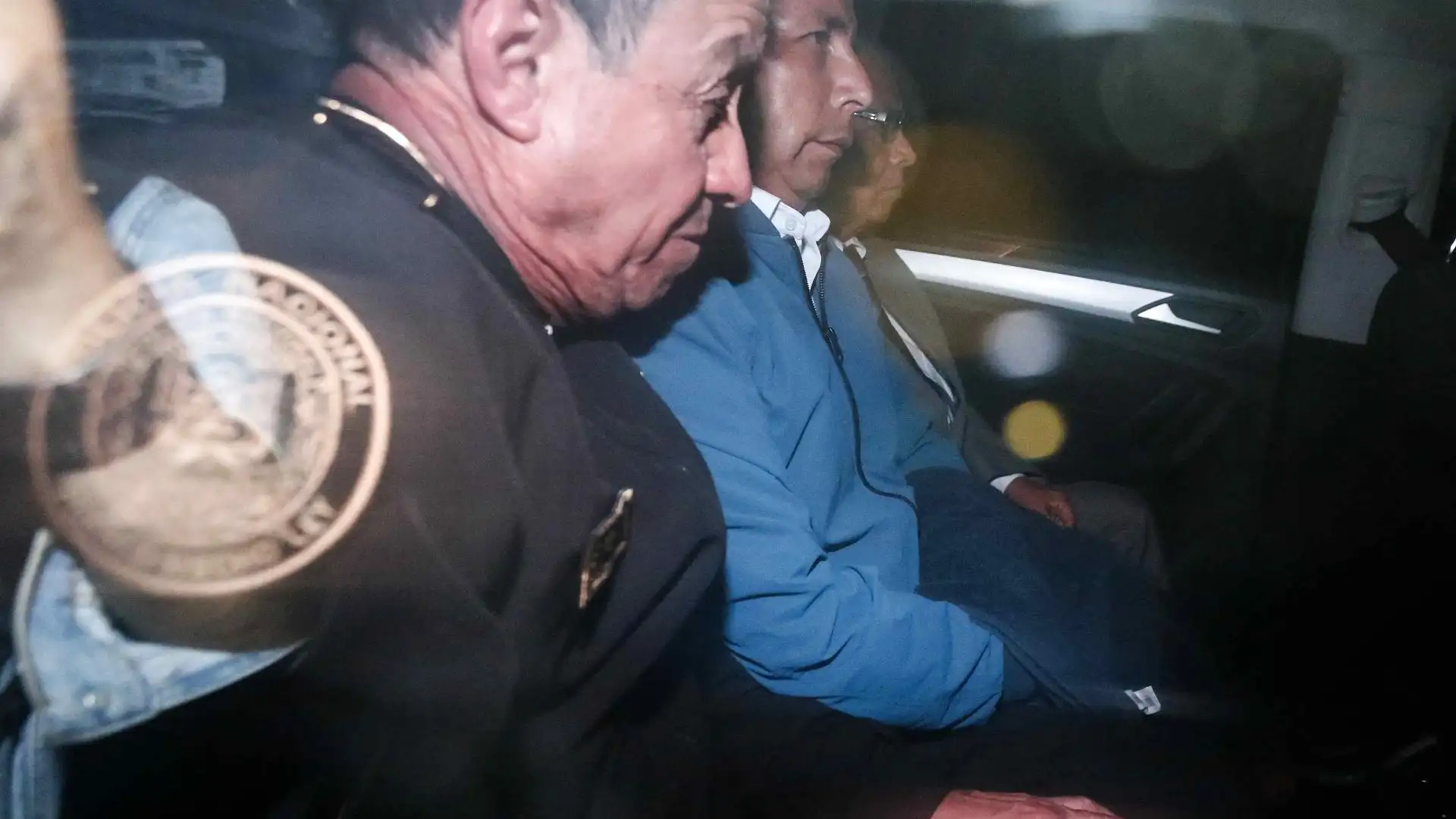 El expresidente de Perú, Pedro Castillo, durante su traslado policial El expresidente de Perú, Pedro Castillo, durante su traslado policial