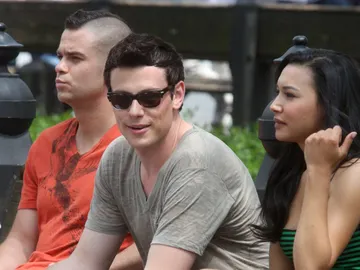 Mark Selling, Cory Monteith y Naya Rivera de 'Glee' Mark Selling, Cory Monteith y Naya Rivera de 'Glee'