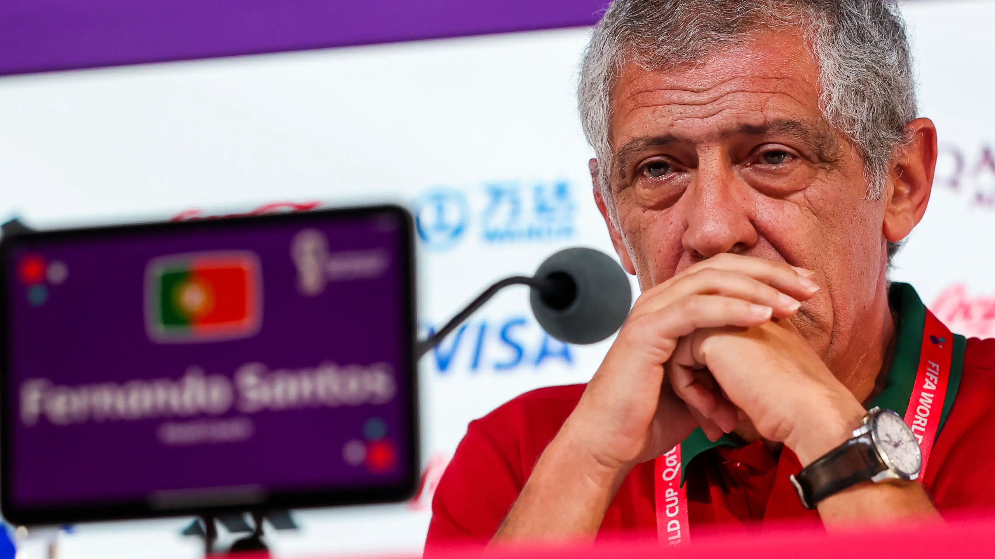 Fernando Santos responde a los periodistas en la rueda de prensa en Doha Fernando Santos responde a los periodistas en la rueda de prensa en Doha