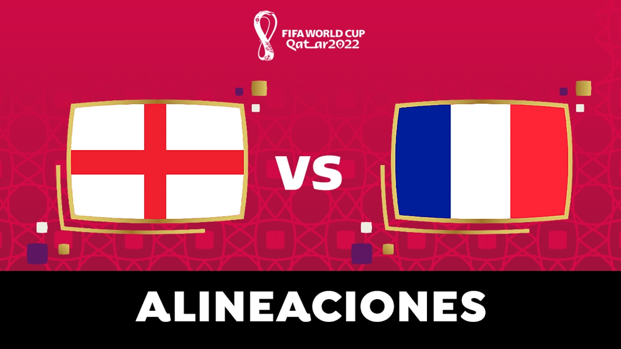 Composition OFFICIELLE de l'Angleterre et de la France pour leur match de quart de finale de la Coupe du Monde au Qatar aujourd'hui