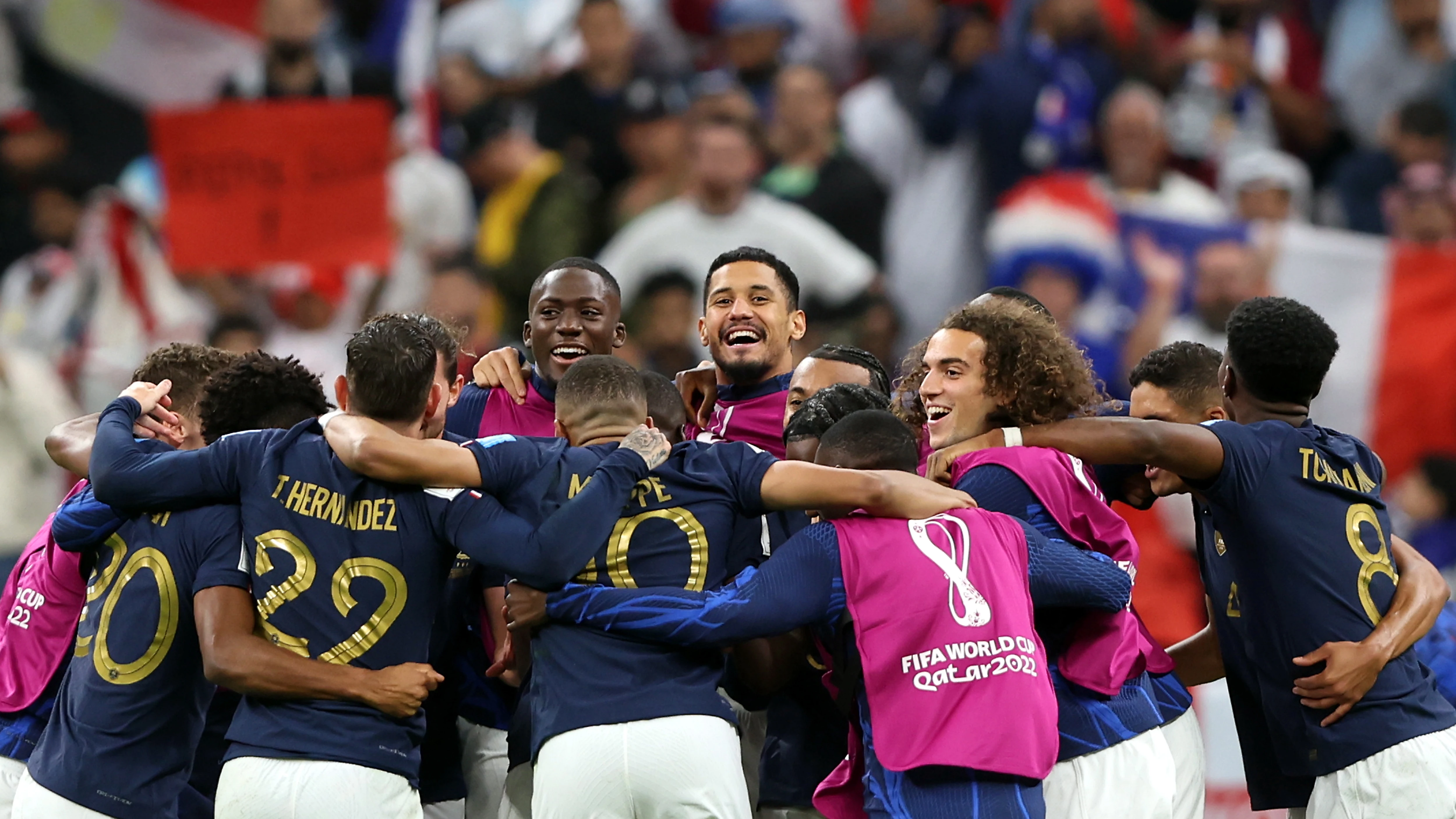 La celebración de Francia tras pasar a semifinales del Mundial de Qatar 2022 La celebración de Francia tras pasar a semifinales del Mundial de Qatar 2022