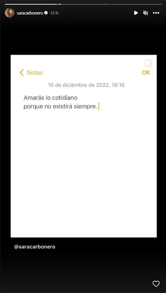 Captura Instagram Sara Carbonero