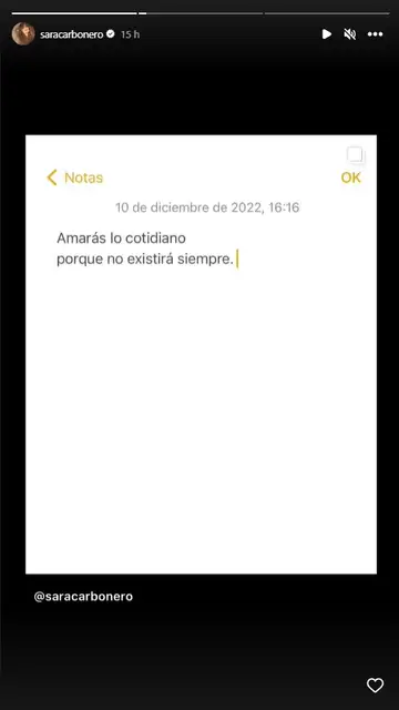 Captura Instagram Sara Carbonero Captura Instagram Sara Carbonero