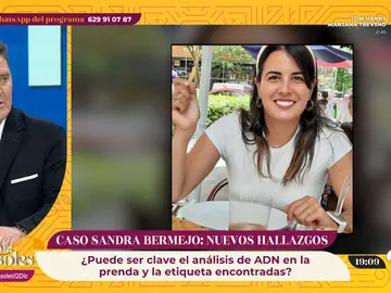Carlos Quílez, sobre las nuevas pistas de Sandra Bermejo: "Es probable que los restos de ADN sean muy difíciles de encontrar" Carlos Quílez, sobre las nuevas pistas de Sandra Bermejo: "Es probable que los restos de ADN sean muy difíciles de encontrar"
