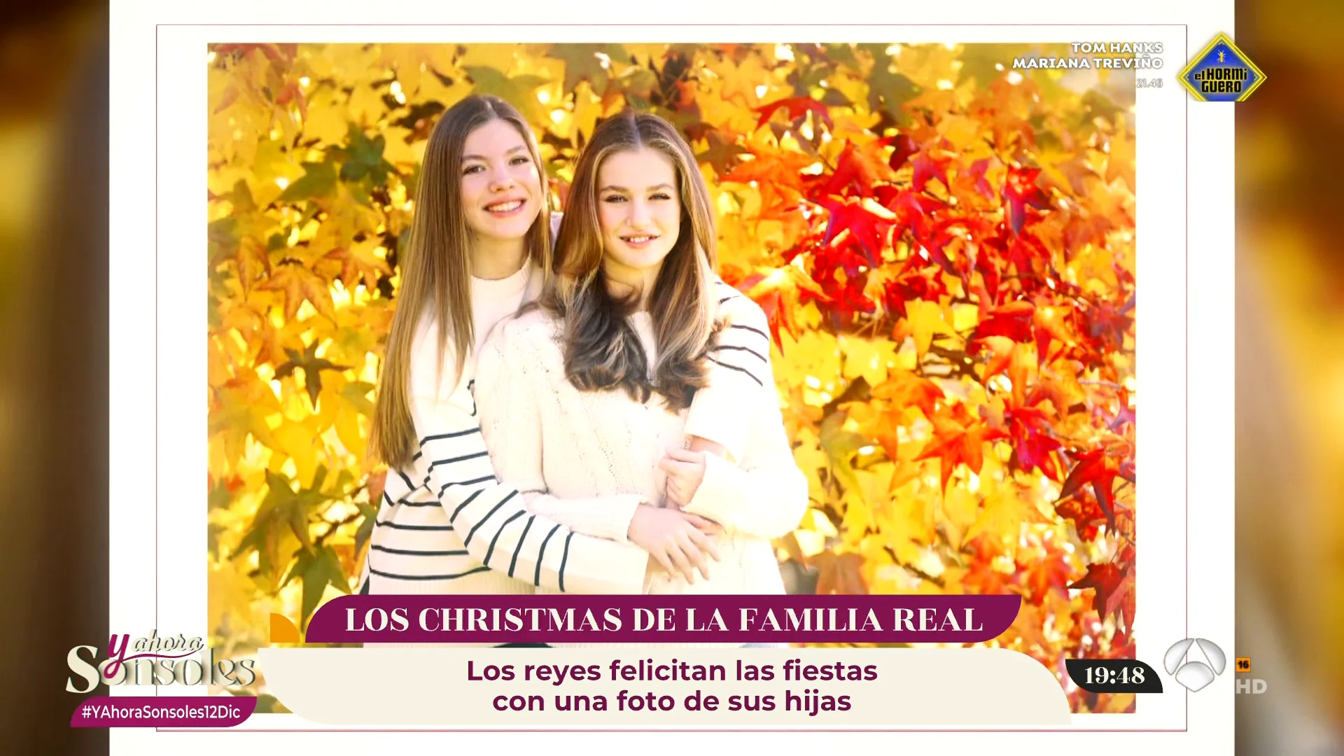 La princesa Leonor y la infanta Sofía, protagonistas de la felicitación navideña de la Casa Real