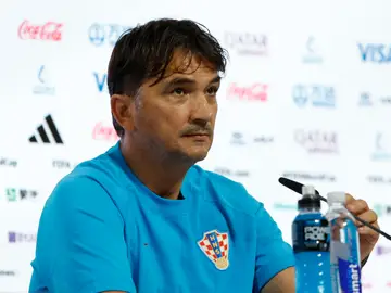 Zlatko Dalic, seleccionador de Croacia, en rueda de prensa en Doha Zlatko Dalic, seleccionador de Croacia, en rueda de prensa en Doha