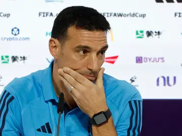El seleccionador de fútbol de Argentina, Lionel Scaloni, en rueda de prensa El seleccionador de fútbol de Argentina, Lionel Scaloni, en rueda de prensa