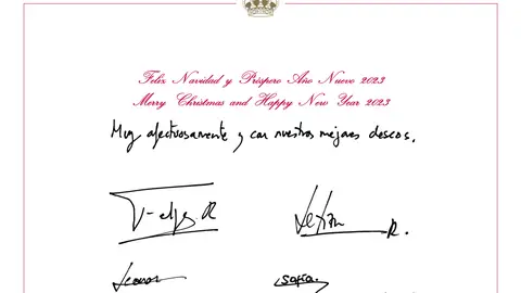 El mensaje de felicitación de la Familia Real El mensaje de felicitación de la Familia Real