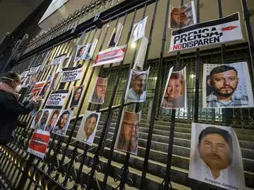 Acto de protesta contra el asesinato de periodistas en Ciudad de México, en febrero de 2022 Acto de protesta contra el asesinato de periodistas en Ciudad de México, en febrero de 2022