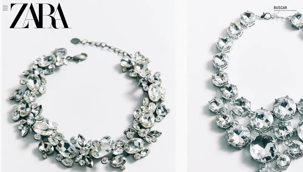 Collar tipo diamantes