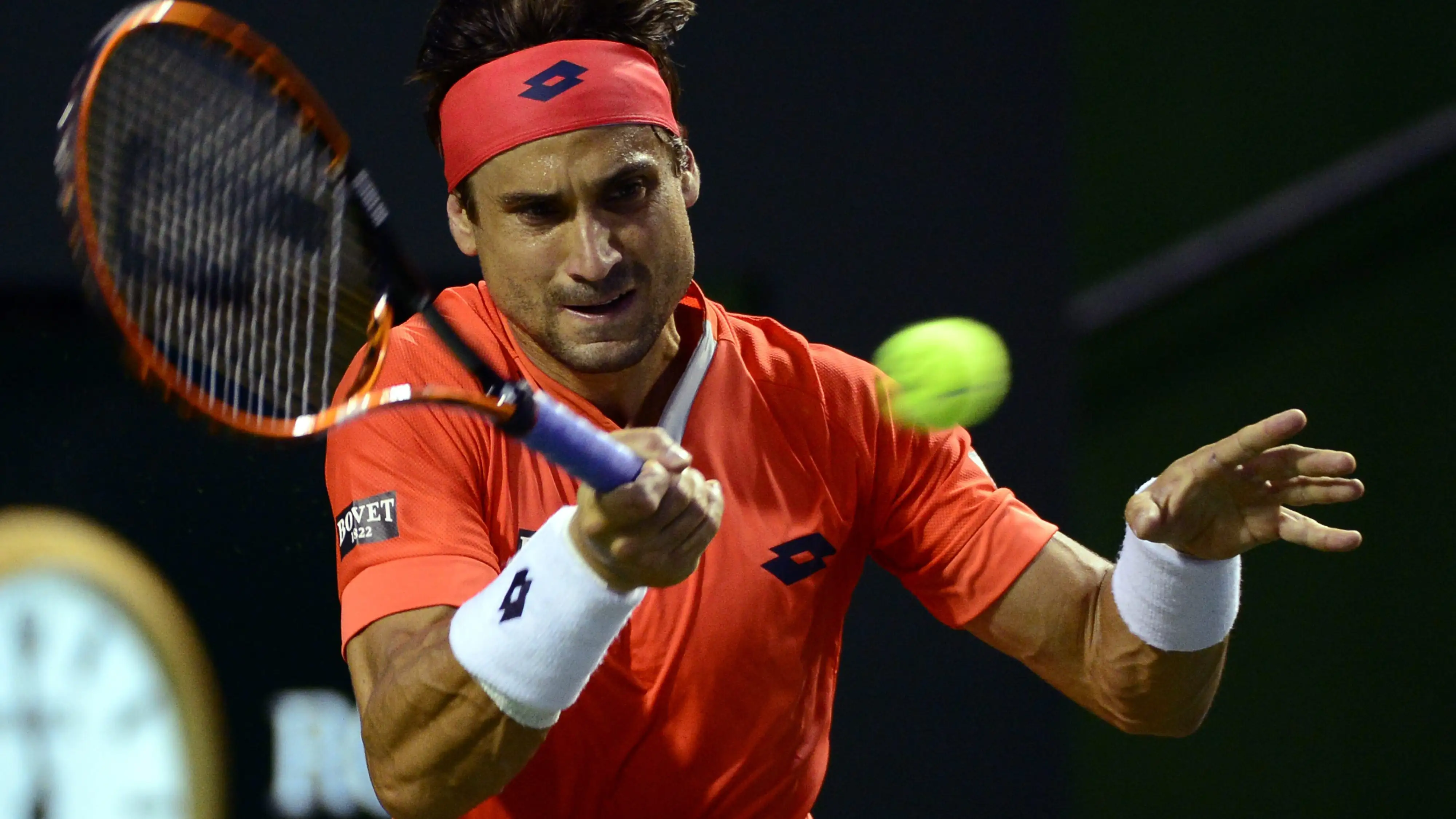 David Ferrer, en un partido durante su época como tenista profesional David Ferrer, en un partido durante su época como tenista profesional