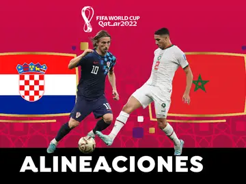 Alineaciones probables del Croacia - Marruecos de la final de consolación del Mundial de Qatar 2022 Alineaciones probables del Croacia - Marruecos de la final de consolación del Mundial de Qatar 2022