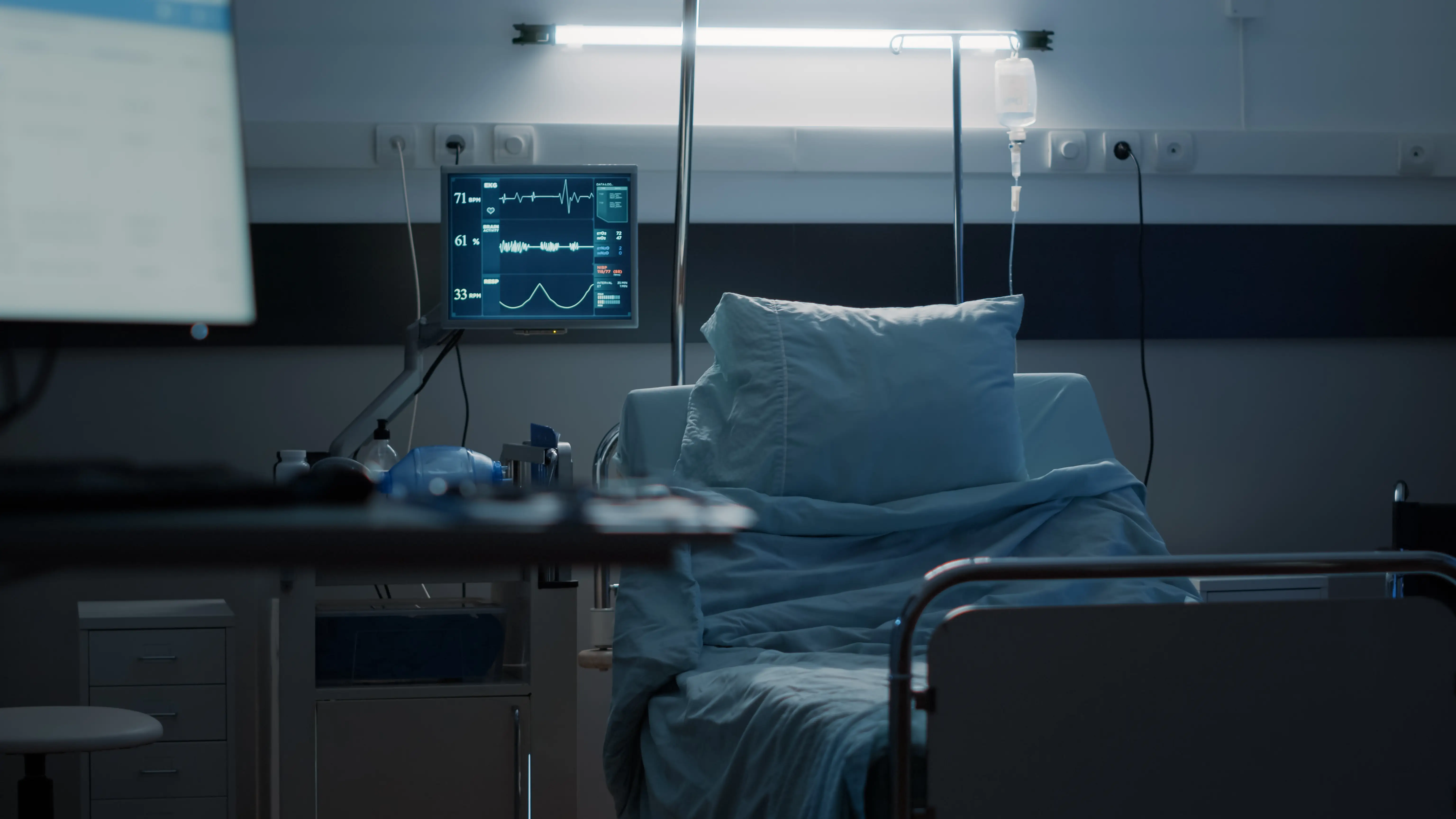 Una cama de UCI Una cama de UCI