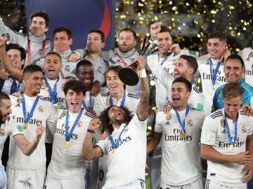 El Madrid, tras ganar el Mundial de Clubes en 2018