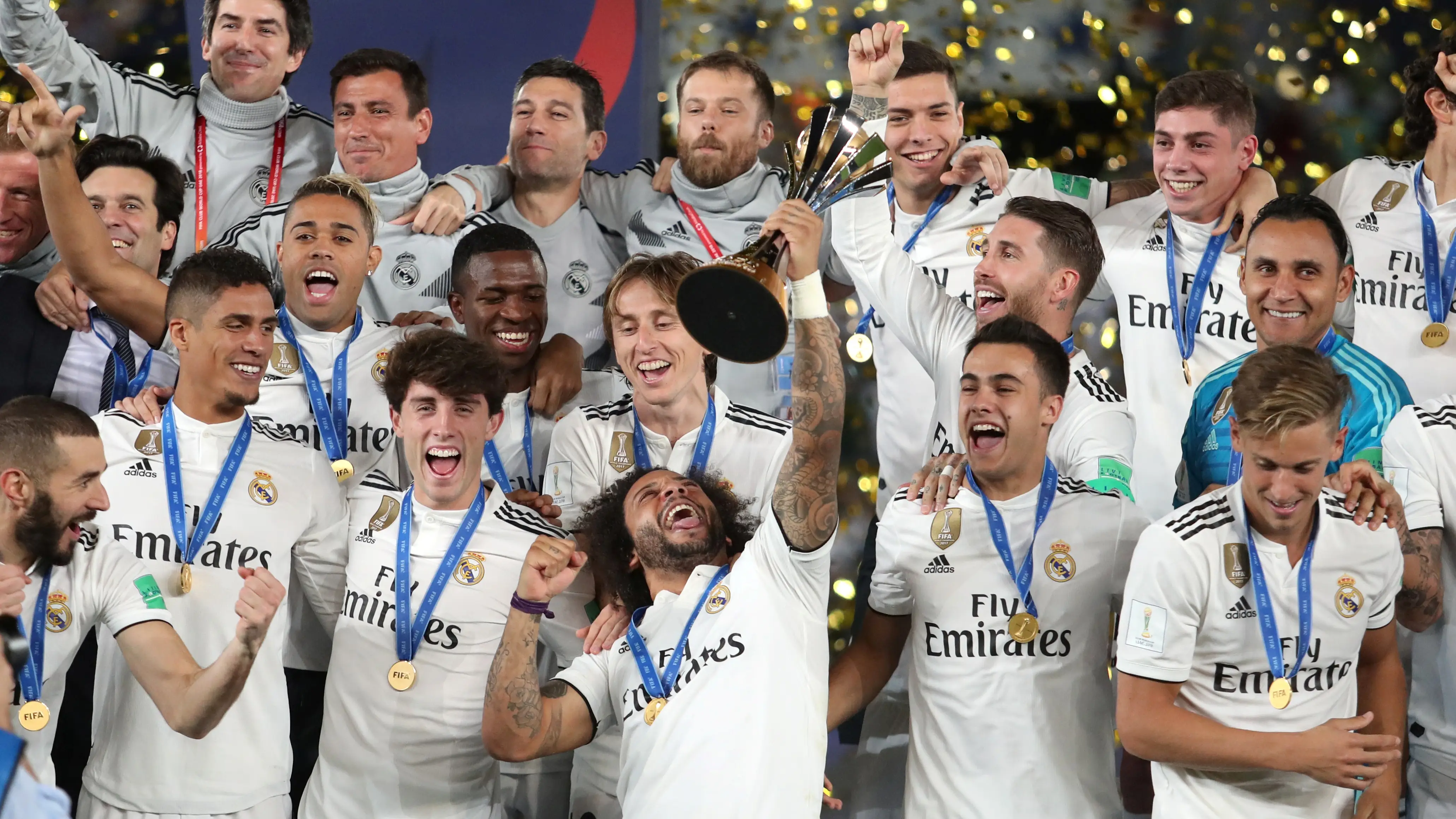 El Madrid, tras ganar el Mundial de Clubes en 2018 El Madrid, tras ganar el Mundial de Clubes en 2018