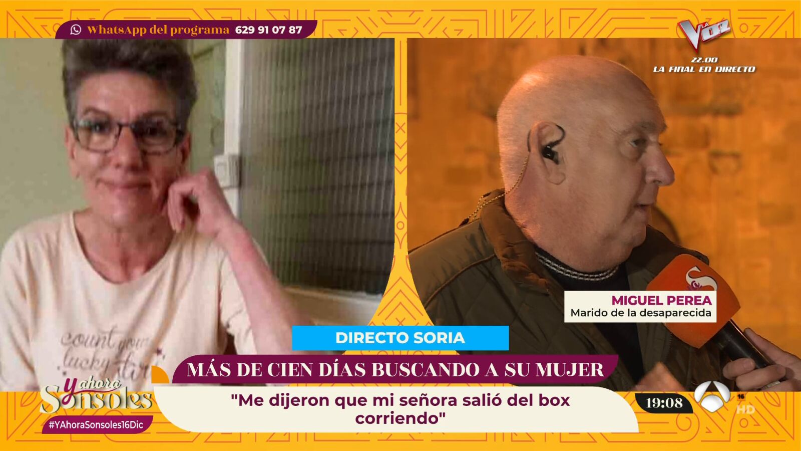 Miguel Perea, destrozado tras perder el rastro de su mujer: 
