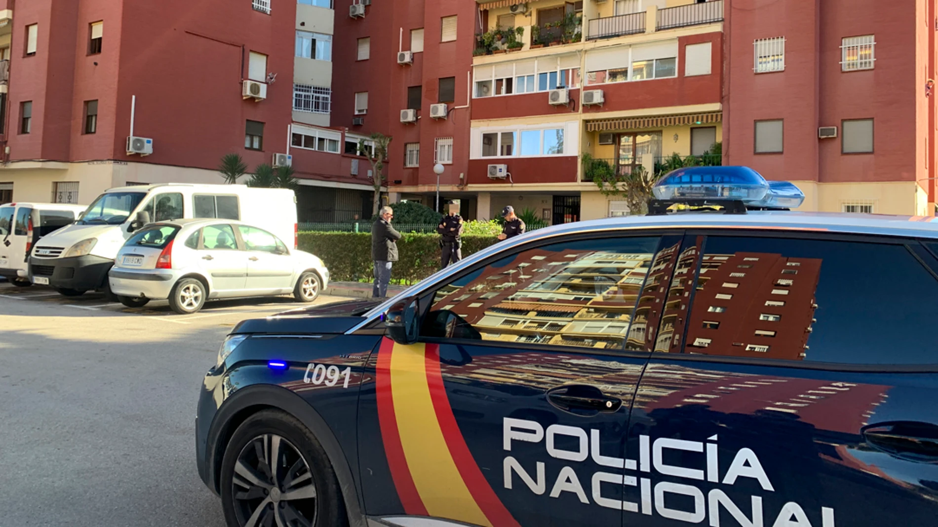 Coche de la Policía Nacional en Dos Hermanas, Sevilla