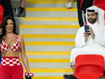Ivana Knoll en una de las fotografías más virales del Mundial de Qatar Ivana Knoll en una de las fotografías más virales del Mundial de Qatar