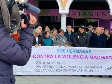 Manifestación en Dos Hermanas, Sevilla, contra la violencia de género