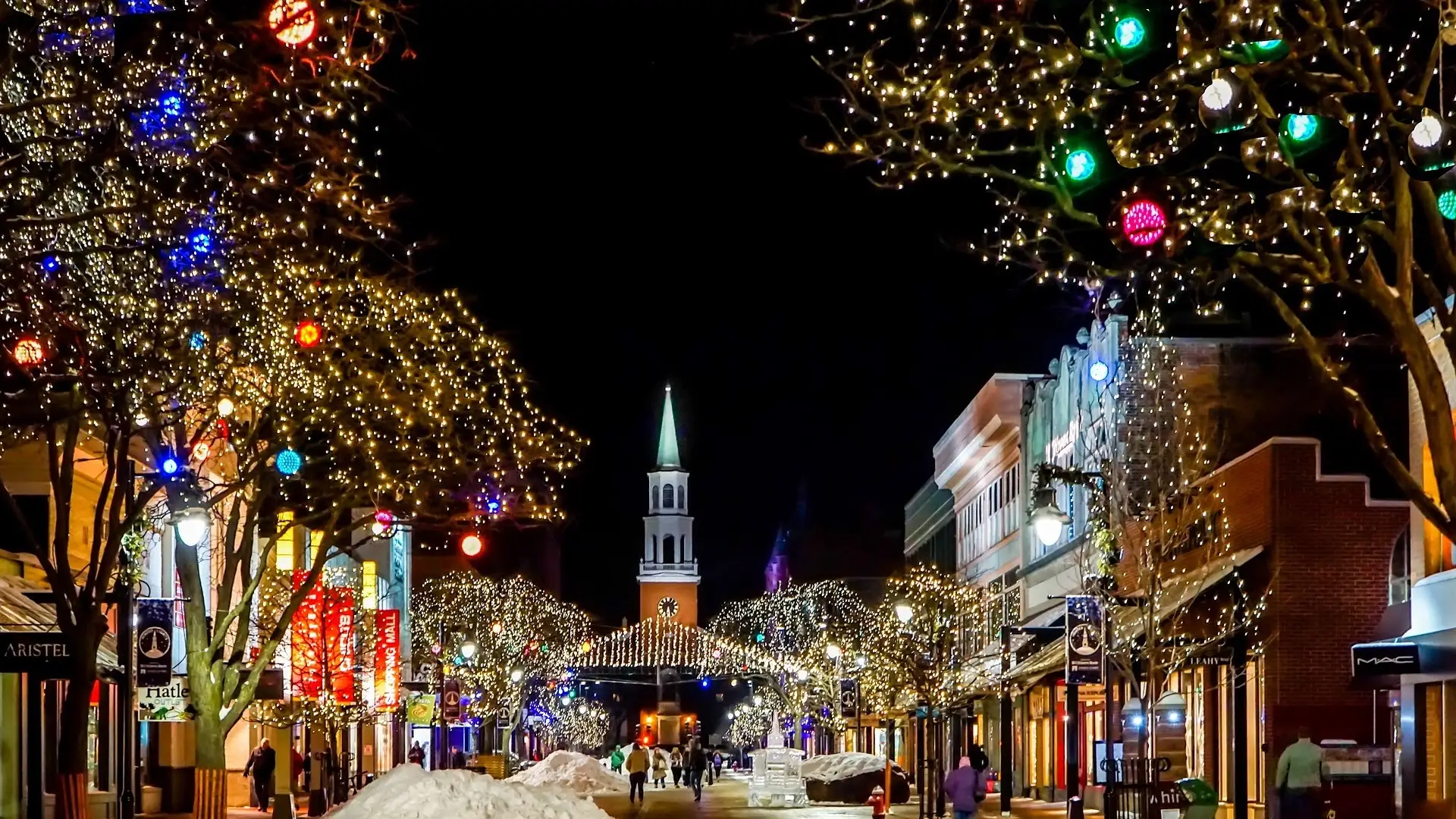 Imagen de una calle en Navidad Imagen de una calle en Navidad