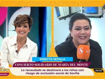 María del Monte se hace con el micrófono de 'Y ahora Sonsoles': "¿Me vas a contratar de reportera?"