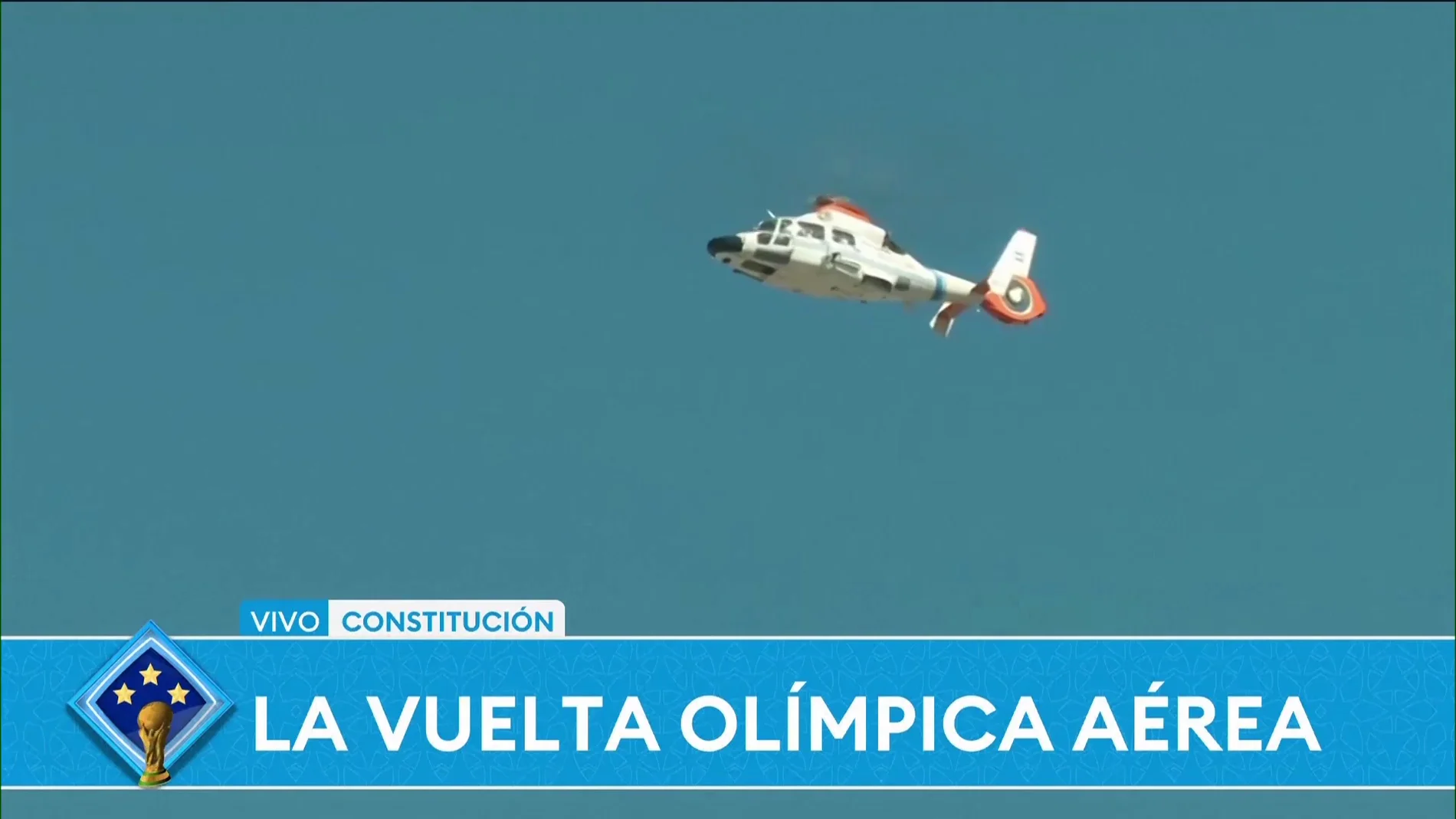 Lo nunca visto en Buenos Aires: los jugadores realizaron una vuelta olímpica subidos a tres helicópteros