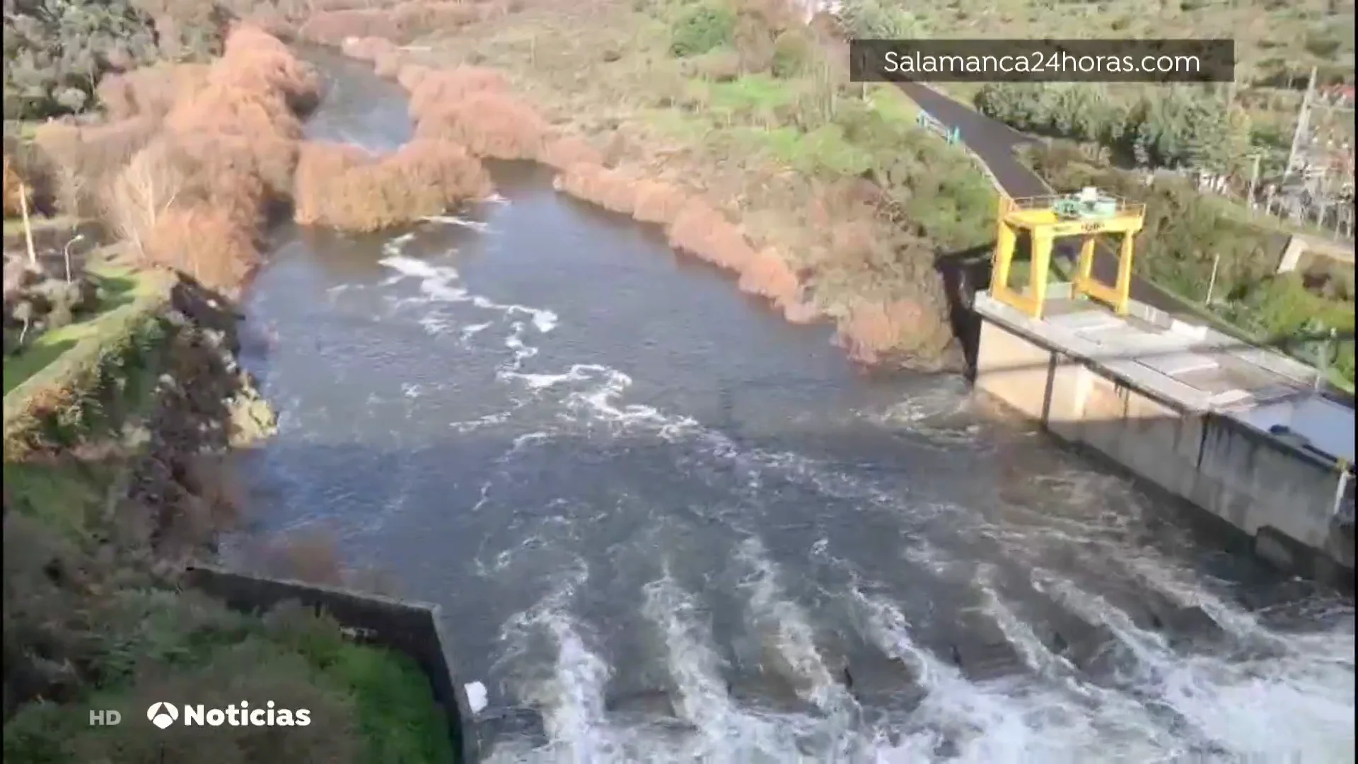 La presa del &Aacute;gueda, en Salamanca