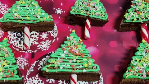 Árboles de Navidad de Brownie Árboles de Navidad de Brownie