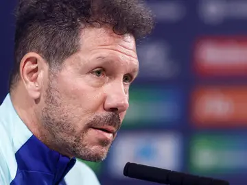 Simeone, en rueda de prensa Simeone, en rueda de prensa