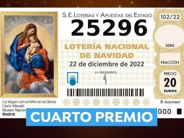 Segundo cuarto premio de la Lotería de Navidad Segundo cuarto premio de la Lotería de Navidad