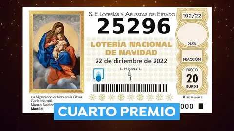 Segundo cuarto premio de la Lotería de Navidad Segundo cuarto premio de la Lotería de Navidad