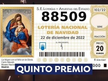 Tercer quinto premio de la Lotería de Navidad 2022 Tercer quinto premio de la Lotería de Navidad 2022