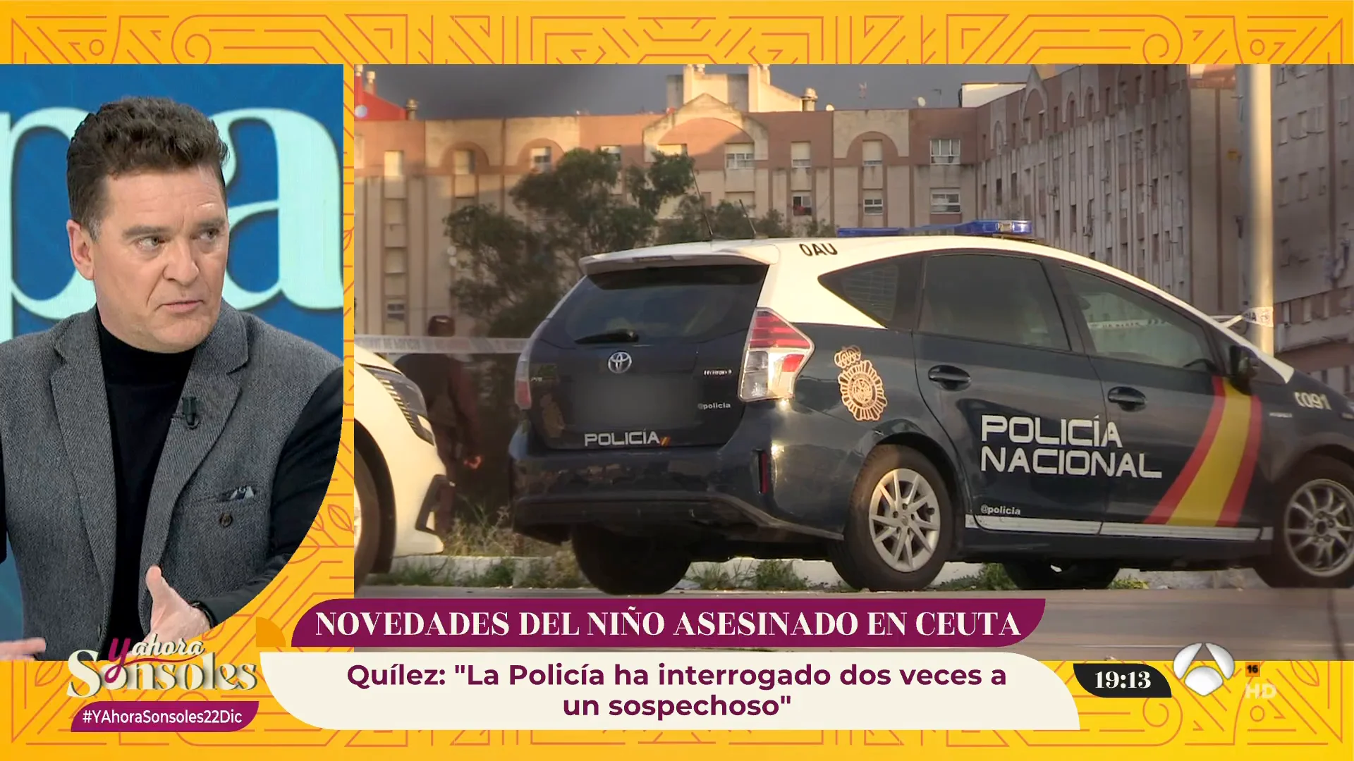 Carlos Quílez, sobre la desaparición del menor ceutí: "La policía ha interrogado dos veces a un sospechoso" Carlos Quílez, sobre la desaparición del menor ceutí: "La policía ha interrogado dos veces a un sospechoso"