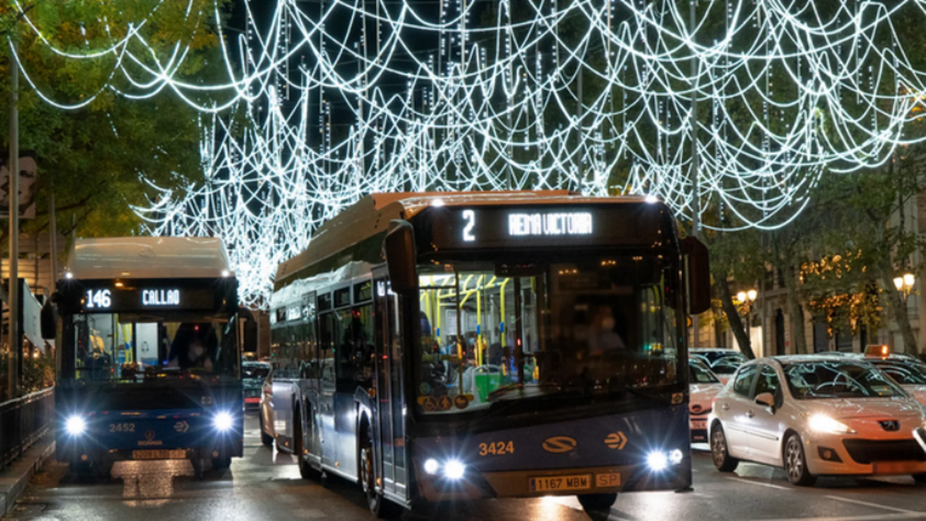 Autobuses Madrid en Navidad