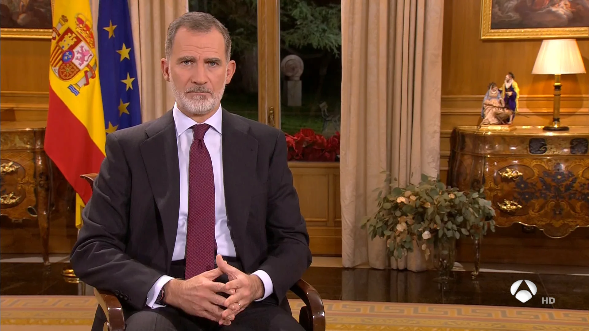 El rey Felipe VI en el mensaje de Navidad de 2022