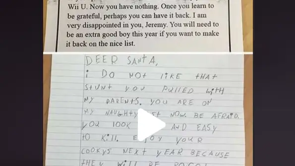 La carta viral de un niño a Papá Noel: "Espero que mueras" La carta viral de un niño a Papá Noel: "Espero que mueras"
