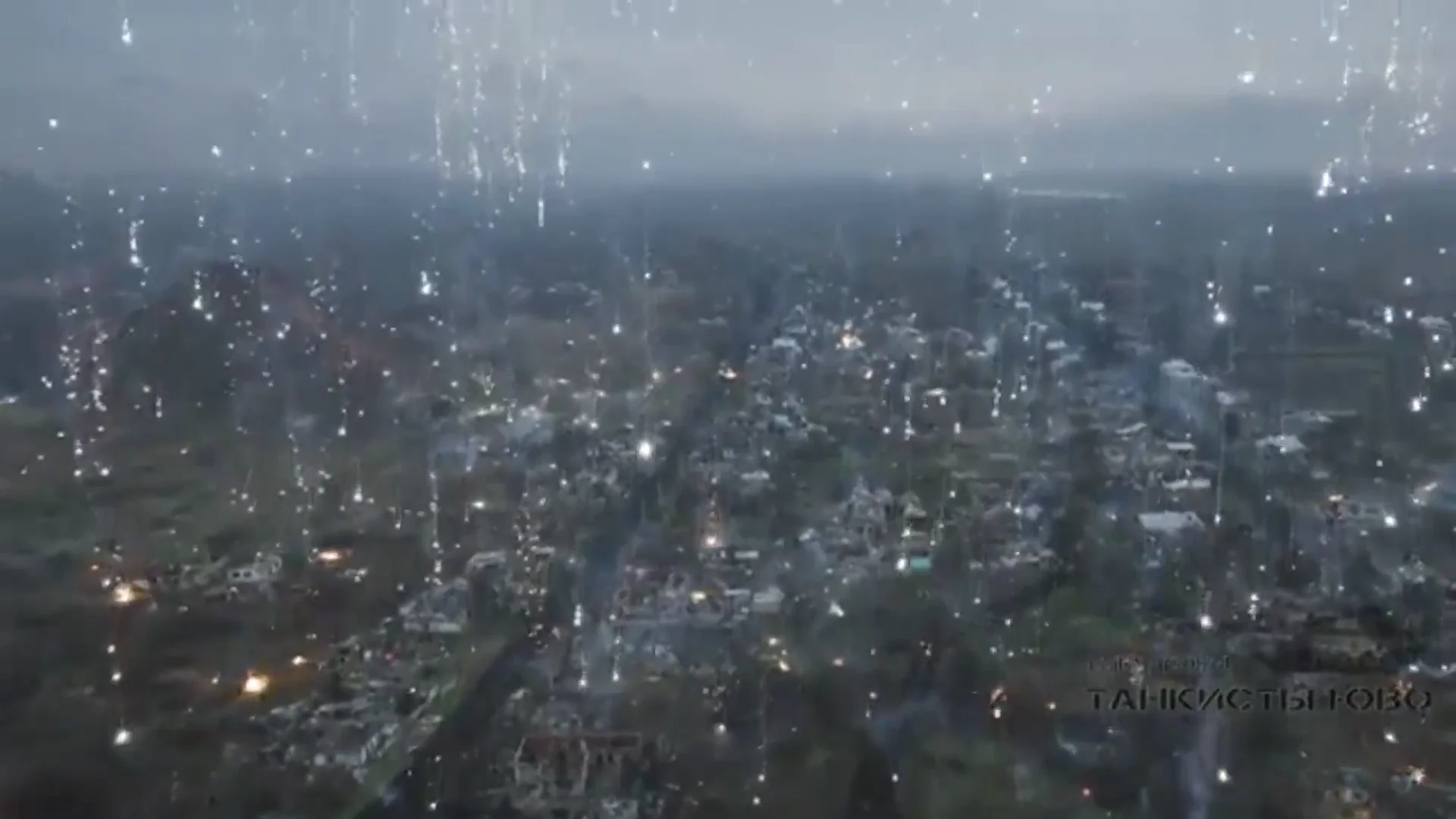 Lluvia de munici&oacute;n incendiaria en Ucrania