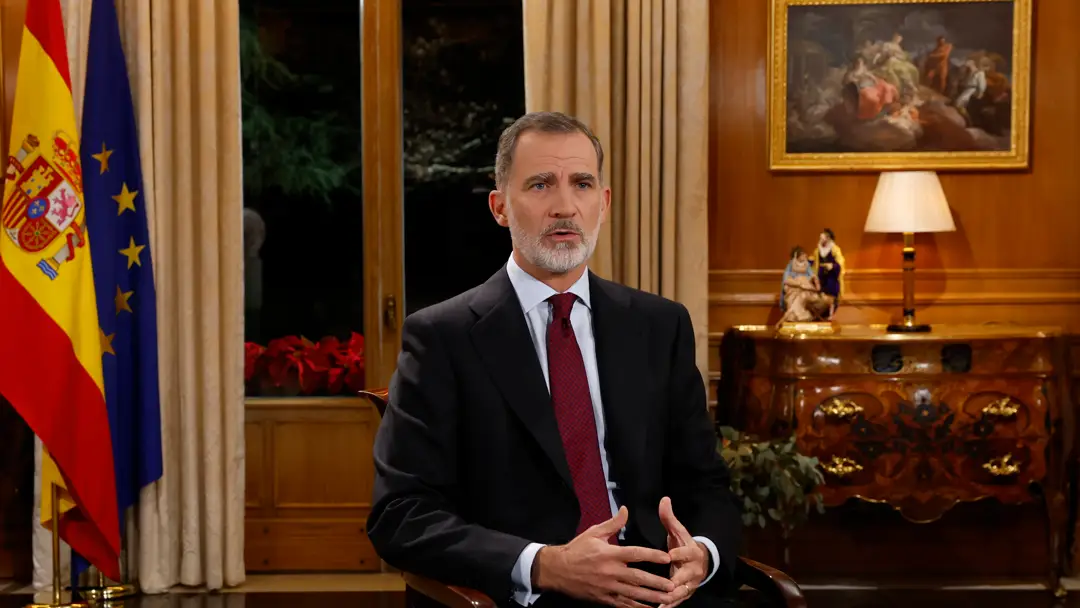 Felipe VI durante su tradicional mensaje de Navidad Felipe VI durante su tradicional mensaje de Navidad