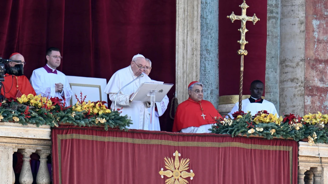 El papa Francisco en la logia central de la basílica de San Pedro El papa Francisco en la logia central de la basílica de San Pedro