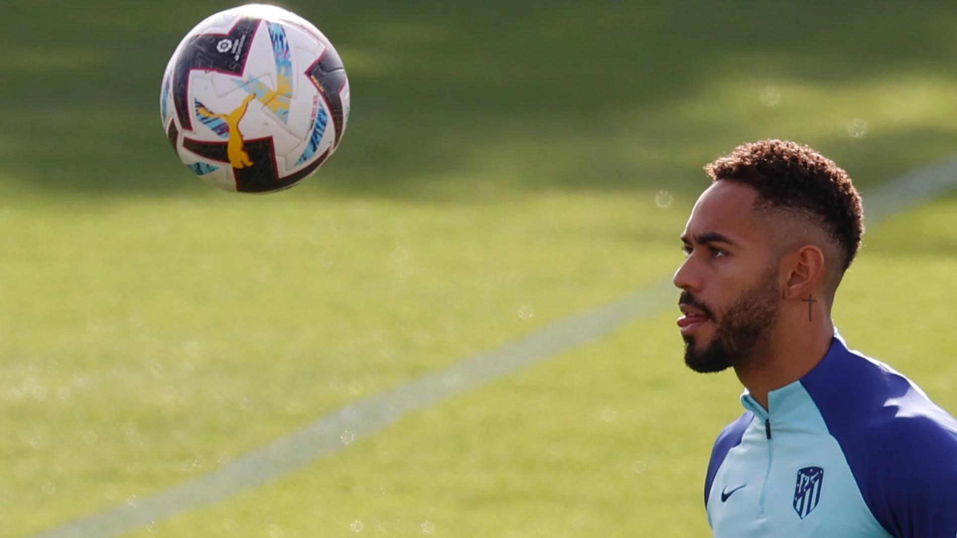 El brasileño Matheus Cunha, en un entrenamiento del Atlético de Madrid El brasileño Matheus Cunha, en un entrenamiento del Atlético de Madrid