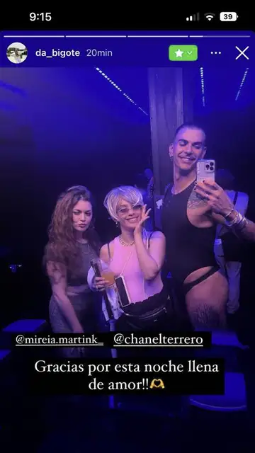 Story de Dani Alcaraz, amigo de Chanel Story de Dani Alcaraz, amigo de Chanel