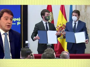 Mañueco en Espejo Público. Mañueco en Espejo Público.