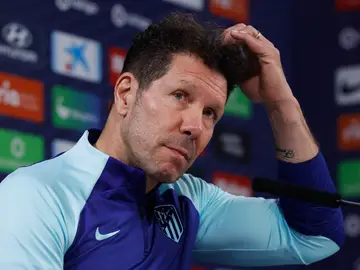 Simeone, en rueda de prensa Simeone, en rueda de prensa