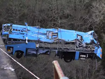 Rescate autobús río Lérez Rescate autobús río Lérez