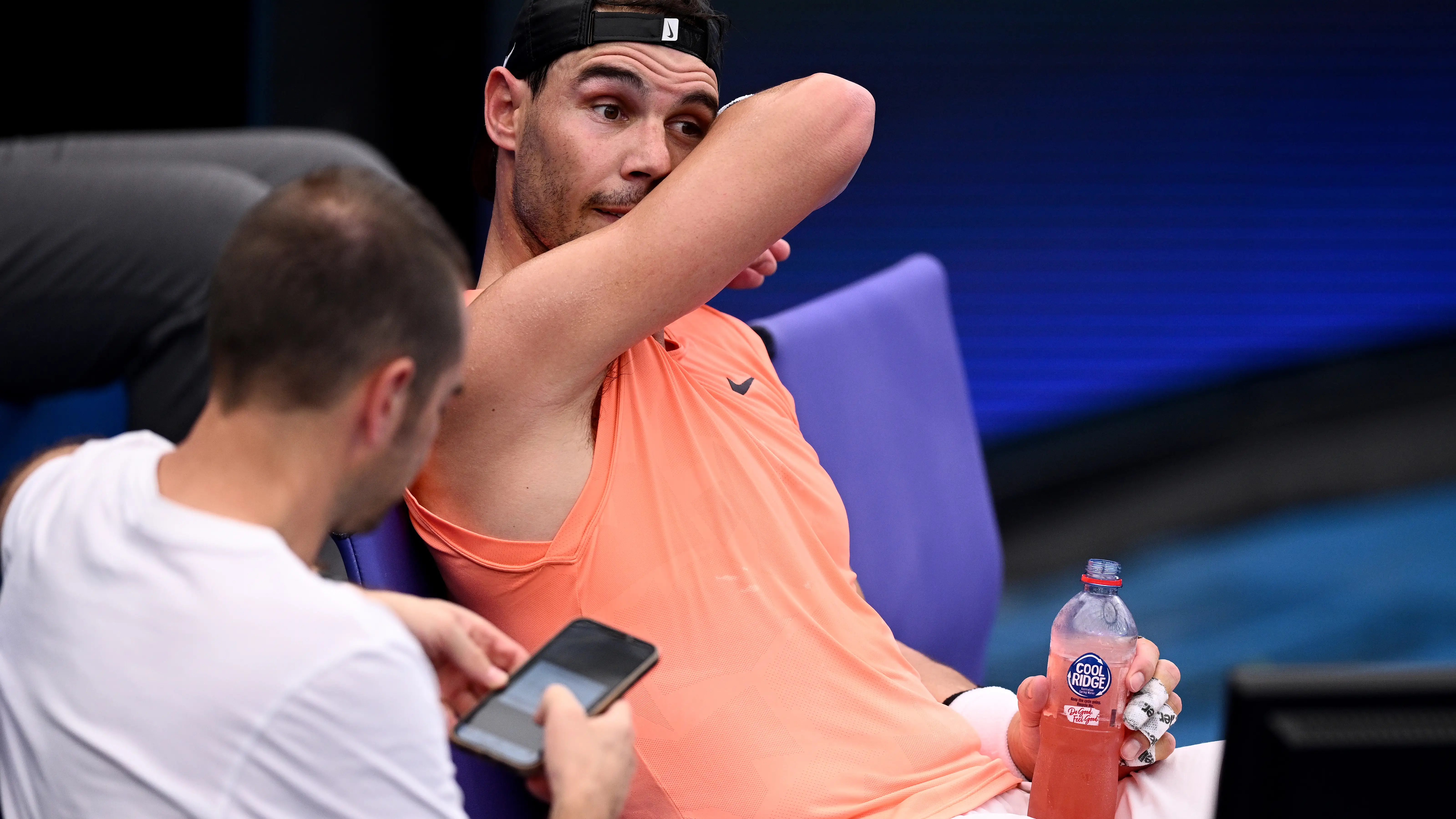 Rafa Nadal, en un entrenamiento en Sidney, Australia Rafa Nadal, en un entrenamiento en Sidney, Australia